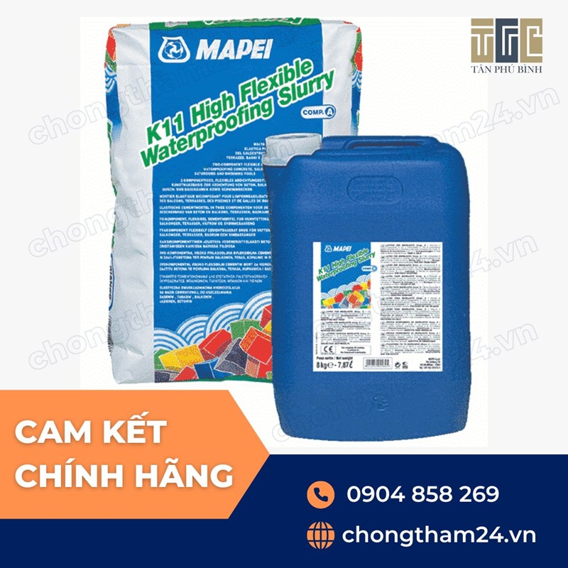 Chất chống thấm K11 High Flexible Waterproofing slurry Chất chống thấm K11 High Flexible Waterproofing slurry