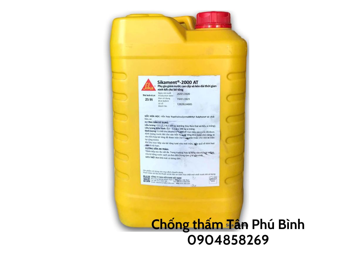Sikament 2000AT (N) – Phụ gia giảm nước kéo dài thời gian ninh kết