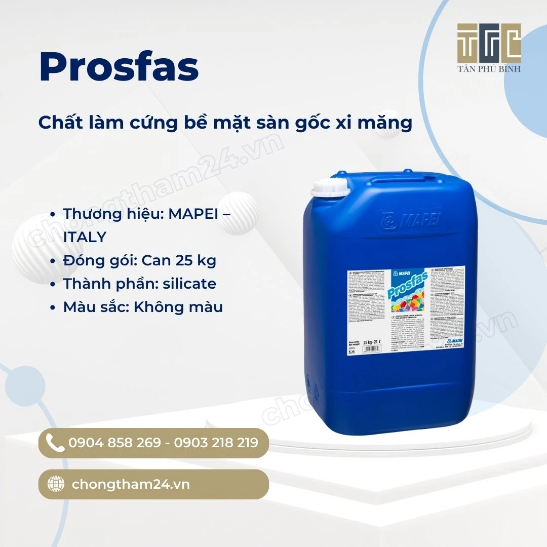 Prosfas – Chất làm cứng bề mặt sàn gốc xi măng